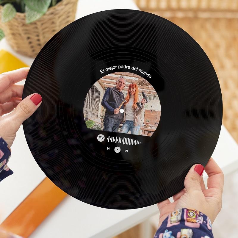 Disco Vinilo Spotify - Dia Del Padre - Regalo Personalizado Original